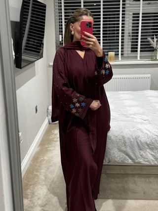 Diamanté arm detailed abaya