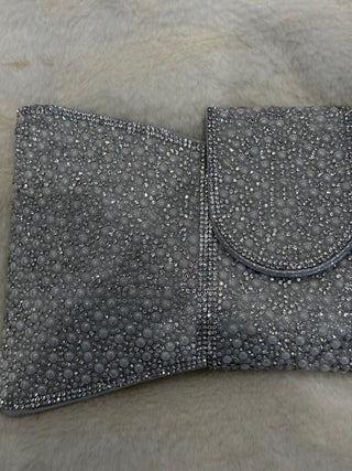 Pearl & Diamante Luxury Pearl Clutch